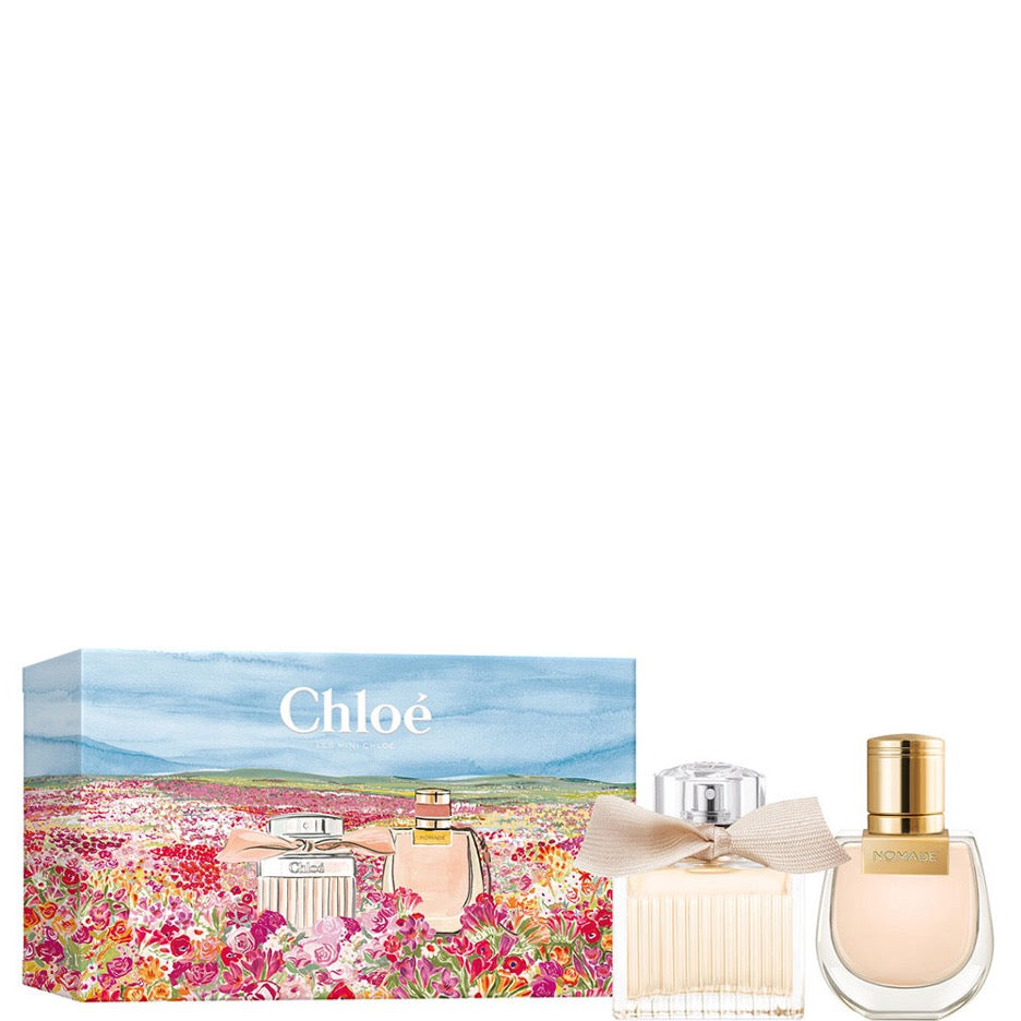 CHLOE 2 *20ML EAU DE PARFUM SPRAY SET FOR WOMEN: CHLOE SIGNATURE 0.67 EAU DE PARFUM SPRAY + CHLOE NOMADE 0.67 EAU DE PARFUM SPRAY